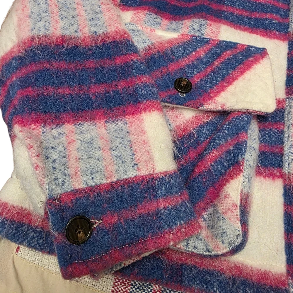 Blanknyc Plaid Boxy Crop Oversized Shacket Size S - Picture 7 of 11